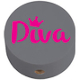 Motivperle "Diva" : Grau