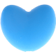 Silikon-Motivperle Herz : Skyblau