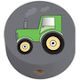 Motivperle Traktor : Grau - Grün